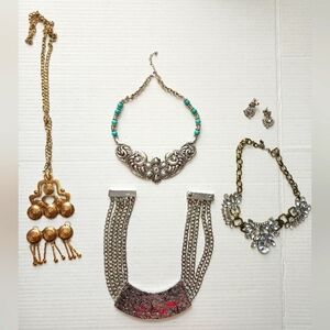 BIG!!! Statement Necklace Lot. Unusual Striking Strange Wearable